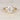 Close-up of 2ct Ready to Ship Colette 8mm & Aldis 14kt Moissanite Diamond Round Three Stone Bridal Set