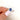 Side view of Petite Emery 14kt Cornflower Lavender Sapphire Diamond Oval Three Stone Ring