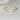 Hand wearing Malia 6mm 14kt Gold Rainbow Moonstone Sapphire Dainty Cluster Ring to showcase size and fit