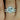 Beautiful 14kt white gold round aquamarine and diamond bridal set