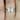 Skinny Denise 8mm 14kt Gold Asscher Moissanite Bridal Set with diamonds