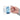 Hand holding a white mug featuring blue aquamarine crystal artwork and literary quote