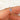 oval cluster sapphire ring with lavender sapphire in rose gold on pointer finger