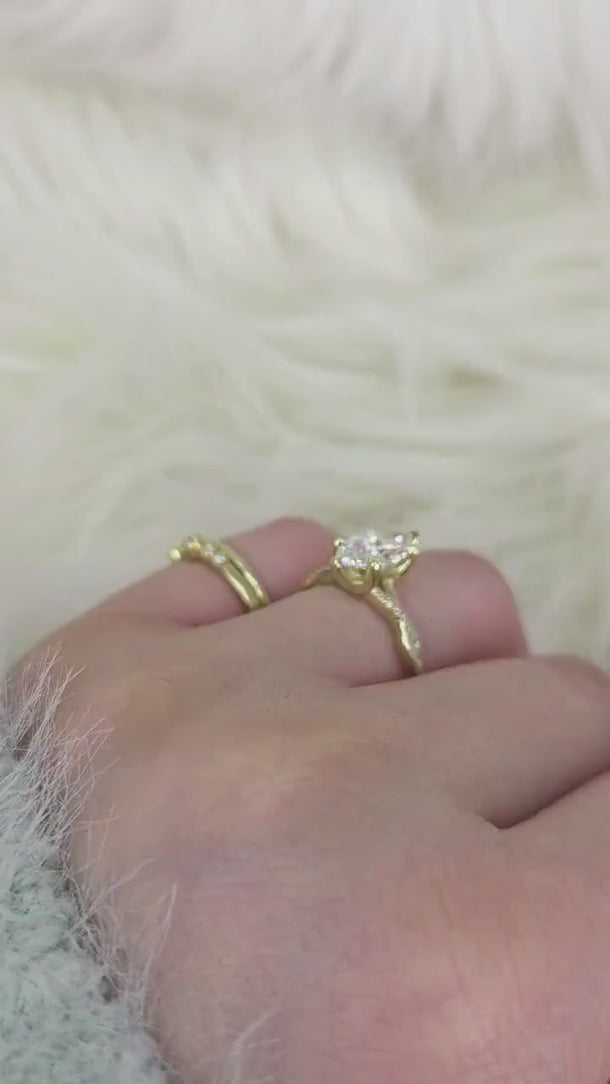 1.59ct Petite Tula 14kt Diamond Crossover Marquise Cut Ring,Twisted Marquise Ring,Unique Marquise Solitaire,Nature Inspired Marquise Ring
