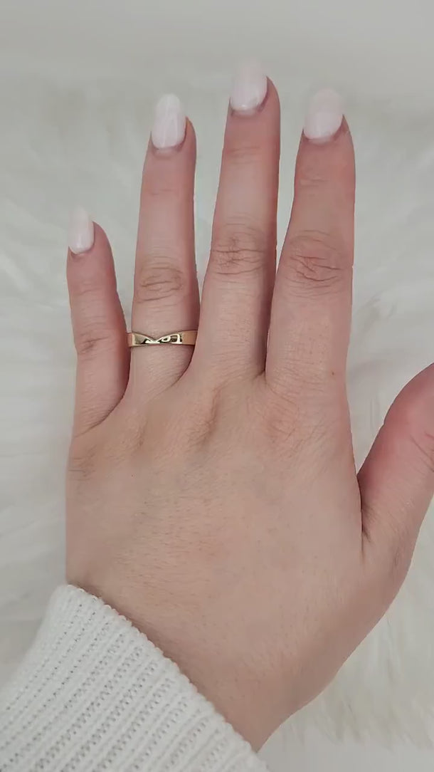 Cerys 4mm SILVER 925 Chevron Cigar Band,Unique Cigar Ring,Chevron Band,Nesting Ring,Cut Out Ring,Cigar Band,Wedding Ring