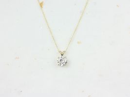 Rosados Box Ready to Ship Donna 8mm 14kt WHITE Gold Round Forever One Moissanite Solitaire Leaf Gallery Basket Necklace